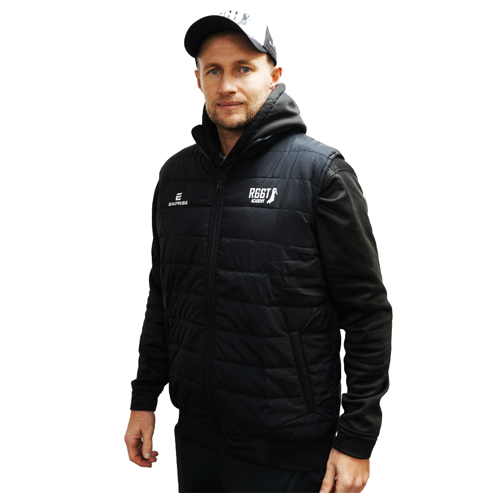 R66T Academy Adult Black Cricket Gilet