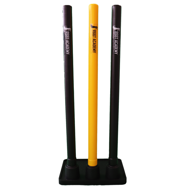 R66T Academy Cricket Stumps - Rubber Cricket Stumps (yellow)