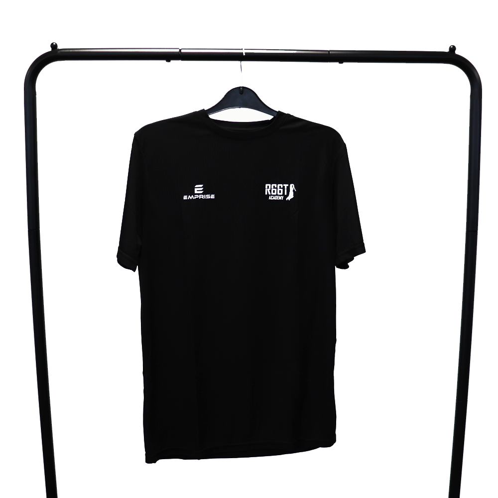 R66T Academy Adult Black Cricket T-Shirt